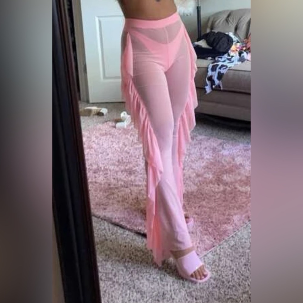 Square toe slide on block heels